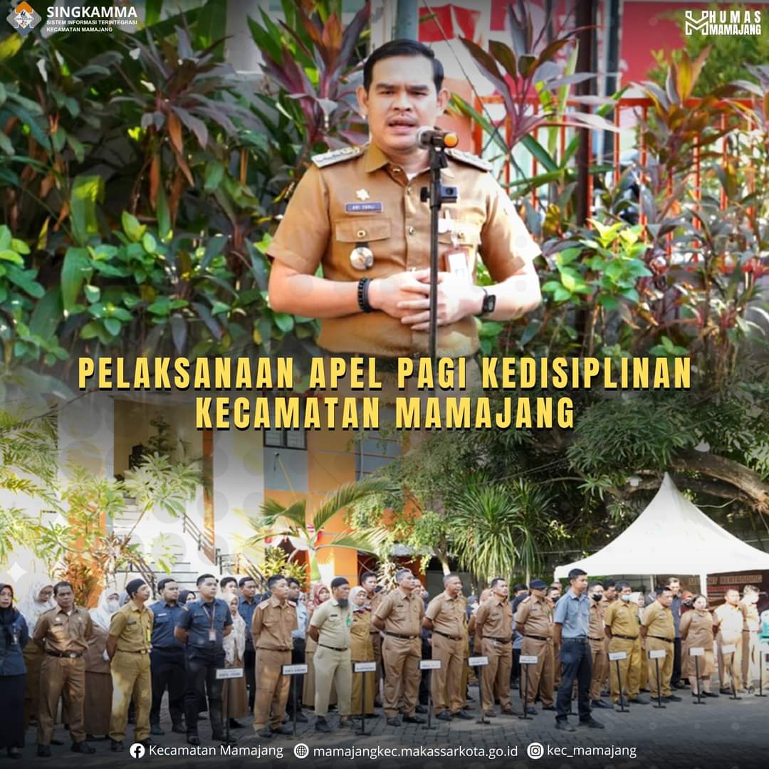 Gambar Camat Mamajang M. Ari Fadli S.STP Pimpin Langsung Pelaksanaan Apel Pagi Kedisplinan