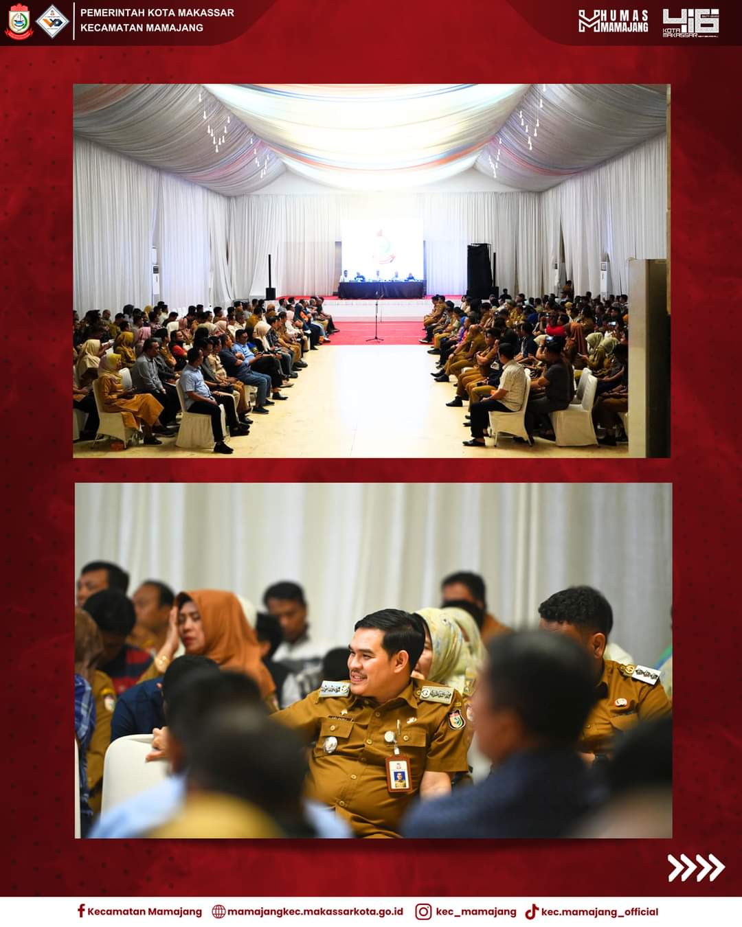 Gambar Camat Mamajang M. Ari Fadli S.STP Mengikuti Rapat Koordinasi Persiapan HUT Kota Makassar Yang Ke 416 Tahun