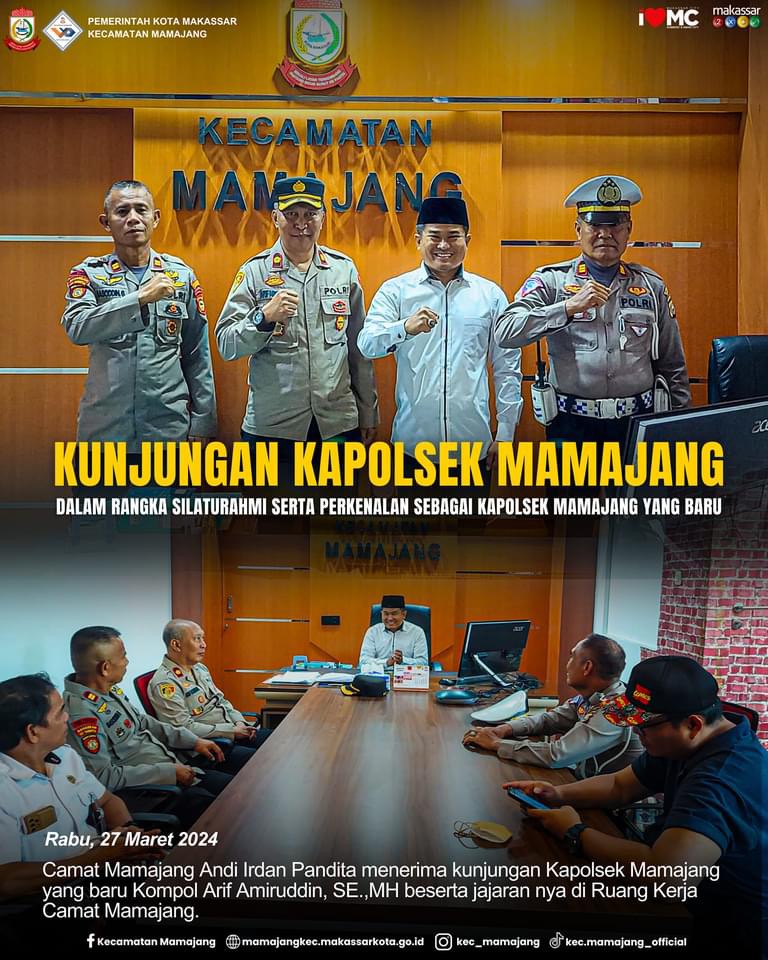 Gambar Kunjungan Kapolsek Mamajang Dalam Rangka Silaturahmi Serta Perkenalan Sebagai Kapolsek Mamajang Yang Baru.